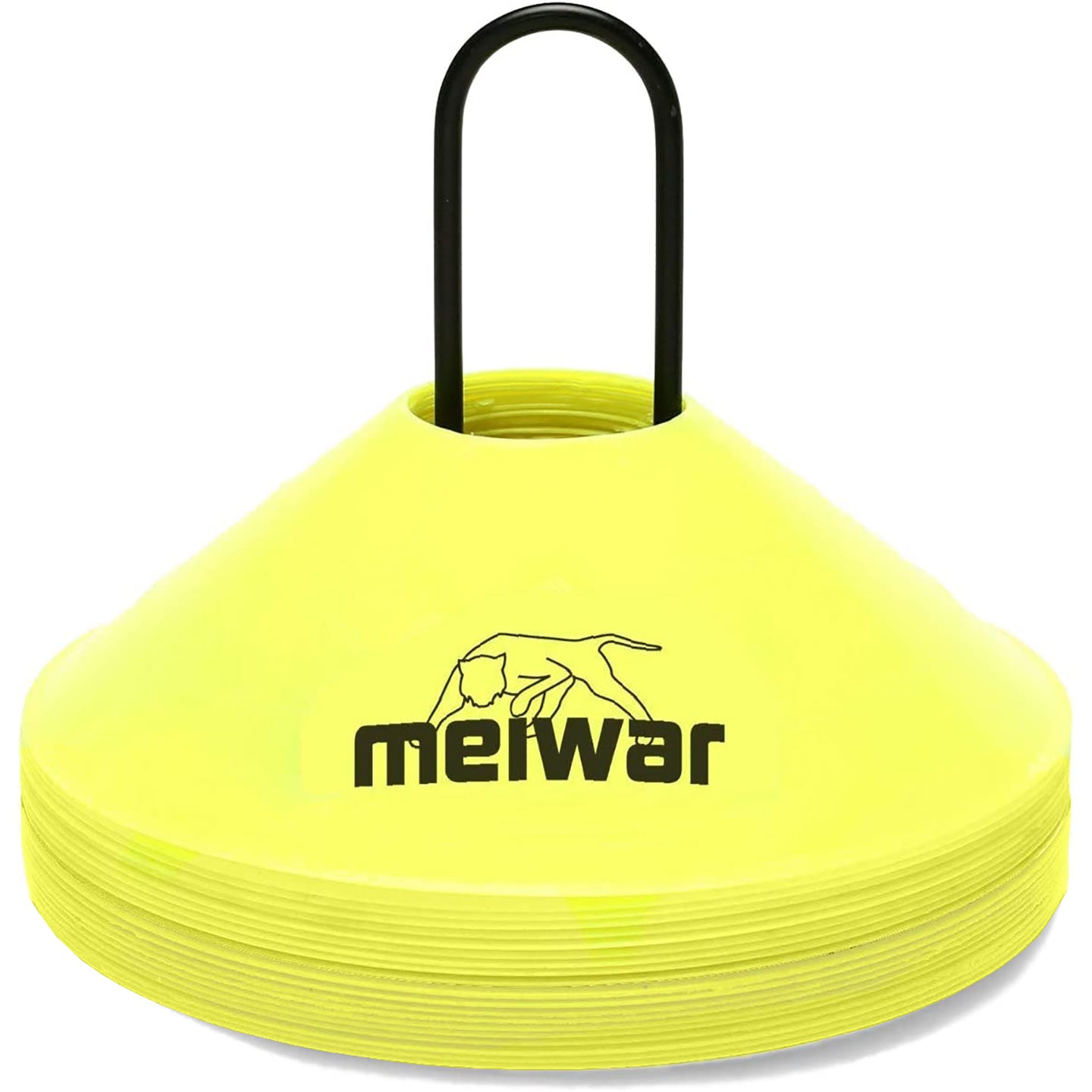 Sport Hütchen mit Halter und Tasche, 20 Stück, gelb